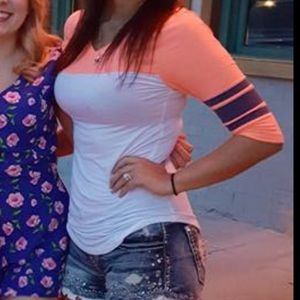 Rue 21 fitted baseball tee v neck